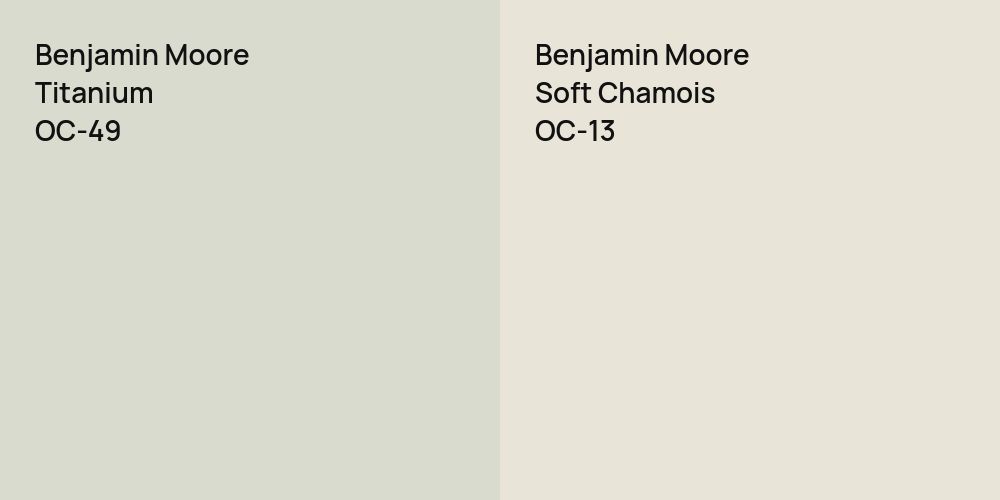 Benjamin Moore Titanium vs. Benjamin Moore Soft Chamois