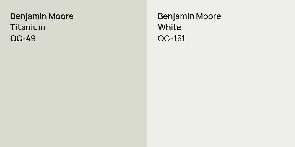 Benjamin Moore Titanium vs. Benjamin Moore White