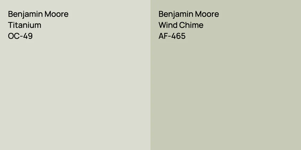 Benjamin Moore Titanium vs. Benjamin Moore Wind Chime