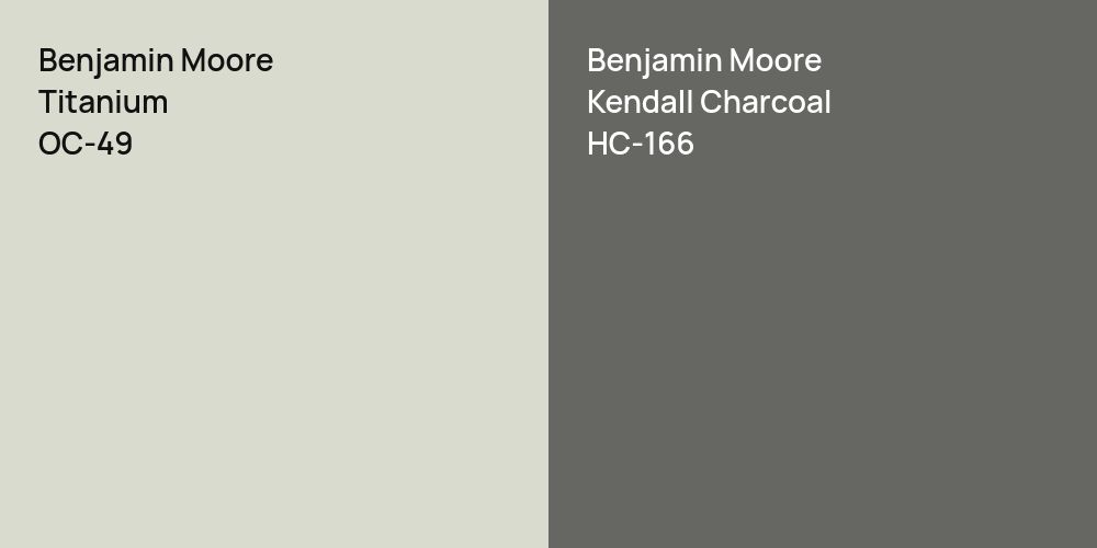 Benjamin Moore Titanium vs. Benjamin Moore Kendall Charcoal