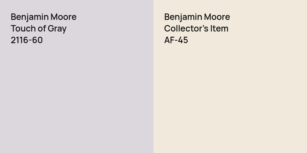 Benjamin Moore Touch of Gray vs. Benjamin Moore Collector's Item