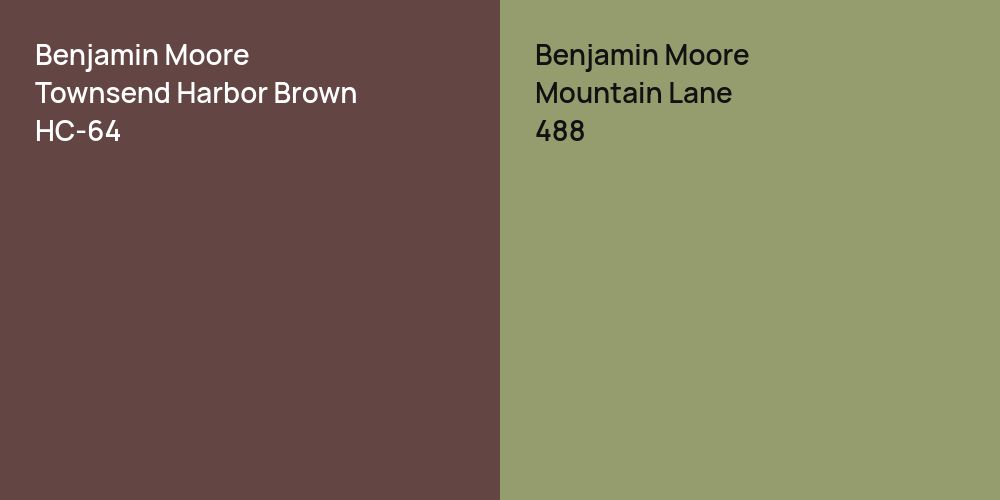 Benjamin Moore Townsend Harbor Brown vs. Benjamin Moore Mountain Lane