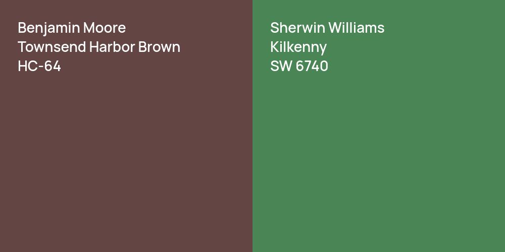 Benjamin Moore Townsend Harbor Brown vs. Sherwin Williams Kilkenny