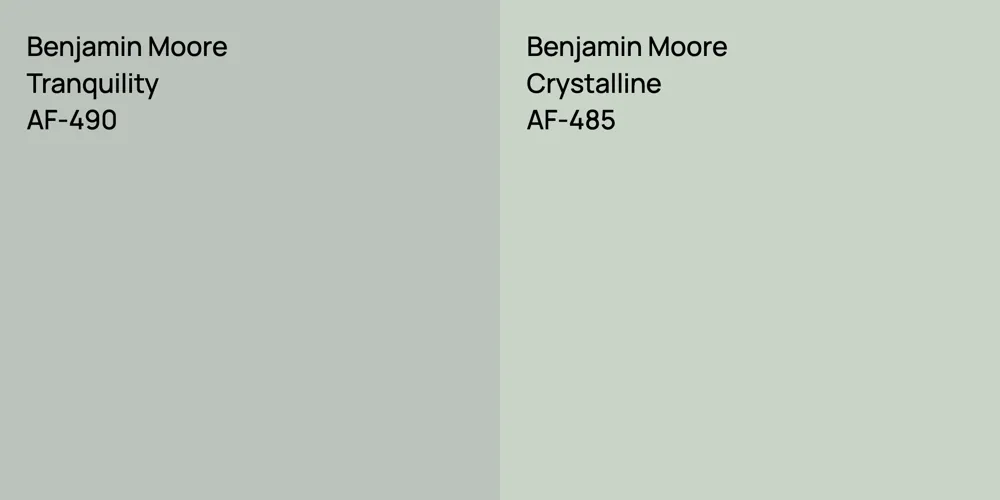 Benjamin Moore Tranquility vs. Benjamin Moore Crystalline