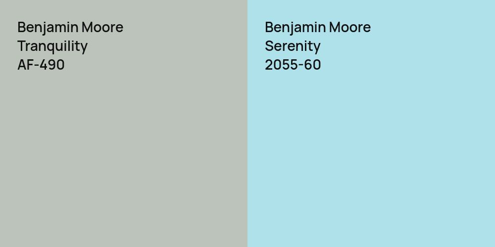 Benjamin Moore Tranquility vs. Benjamin Moore Serenity