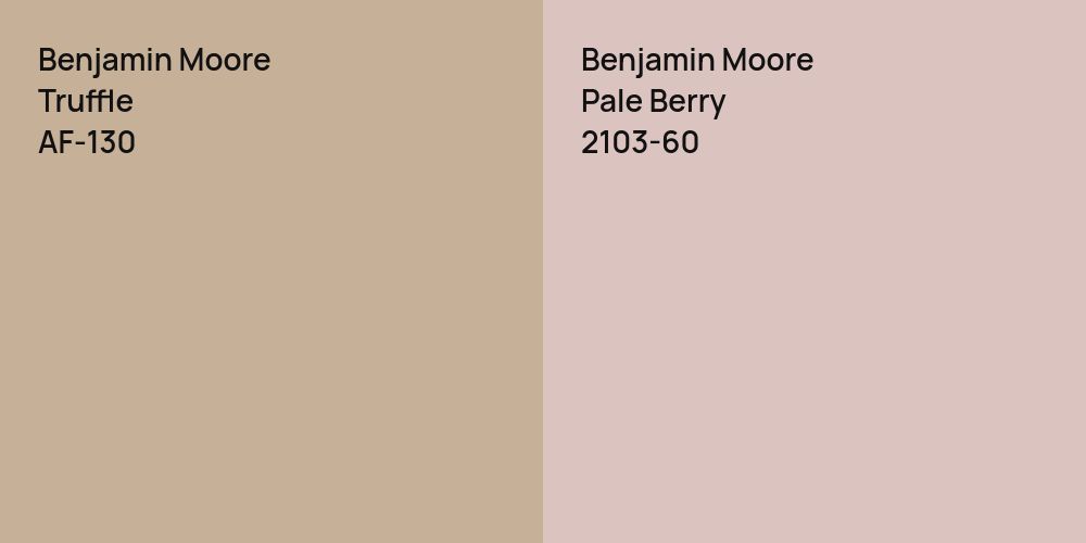 Benjamin Moore Truffle vs. Benjamin Moore Pale Berry