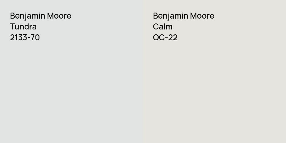 Benjamin Moore Tundra vs. Benjamin Moore Calm