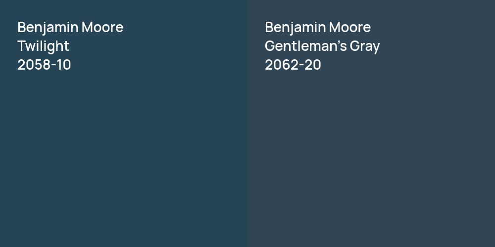 Benjamin Moore Twilight vs. Benjamin Moore Gentleman's Gray