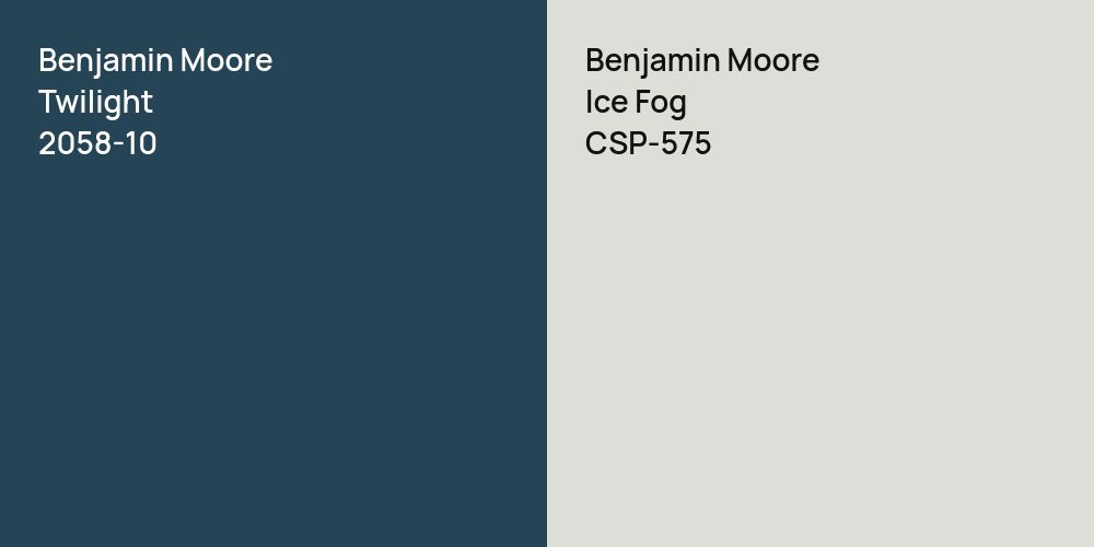 Benjamin Moore Twilight vs. Benjamin Moore Ice Fog