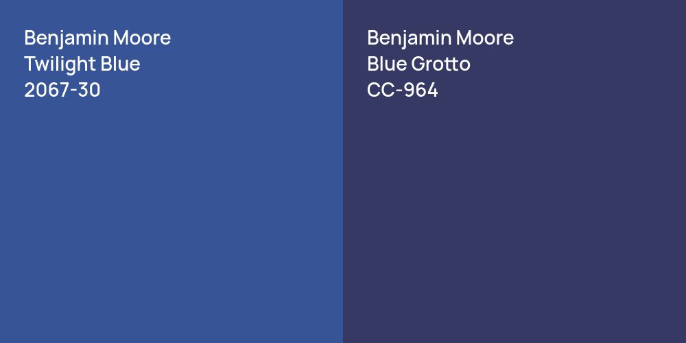 Benjamin Moore Twilight Blue vs. Benjamin Moore Blue Grotto