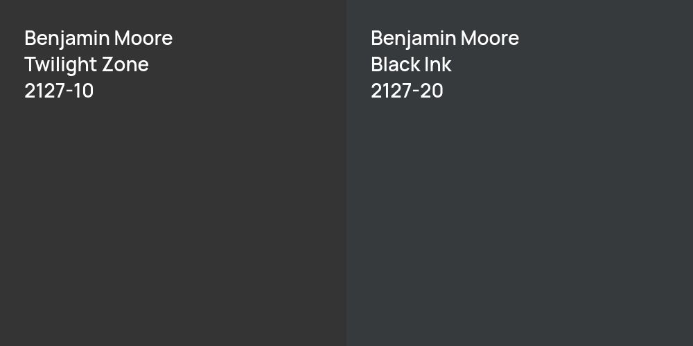 Benjamin Moore Twilight Zone vs. Benjamin Moore Black Ink