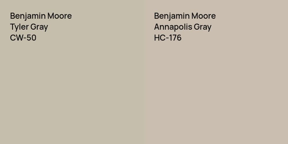 Benjamin Moore Tyler Gray vs. Benjamin Moore Annapolis Gray