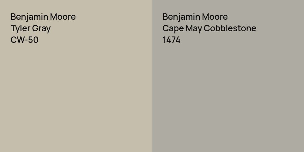 Benjamin Moore Tyler Gray vs. Benjamin Moore Cape May Cobblestone