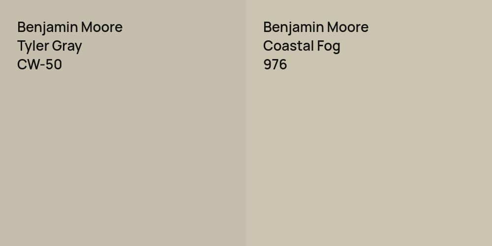 Benjamin Moore Tyler Gray vs. Benjamin Moore Coastal Fog