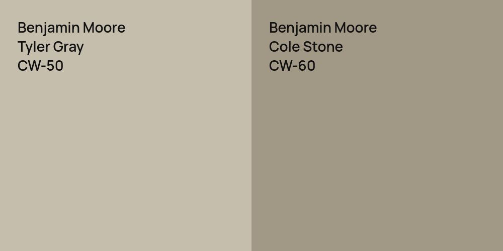 Benjamin Moore Tyler Gray vs. Benjamin Moore Cole Stone