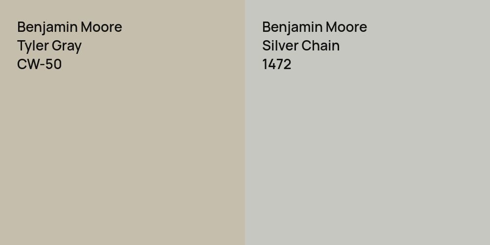 Benjamin Moore Tyler Gray vs. Benjamin Moore Silver Chain