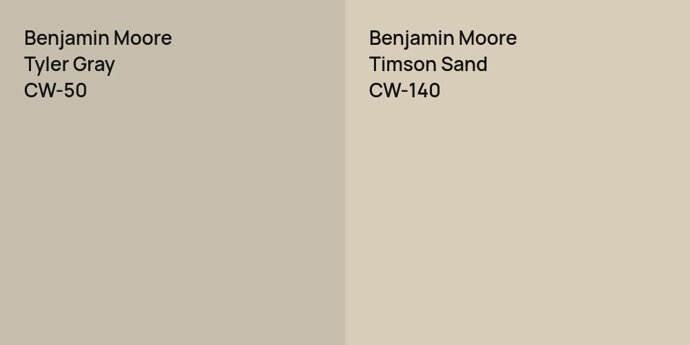 Benjamin Moore Tyler Gray vs. Benjamin Moore Timson Sand