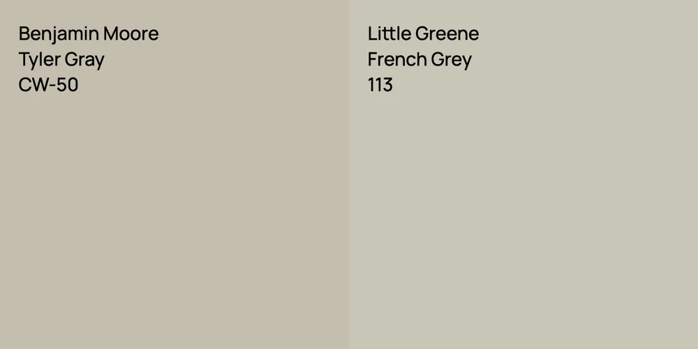 Benjamin Moore Tyler Gray vs. Little Greene French Grey