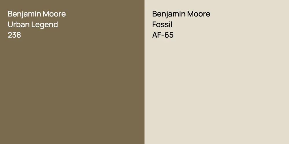 Benjamin Moore Urban Legend vs. Benjamin Moore Fossil