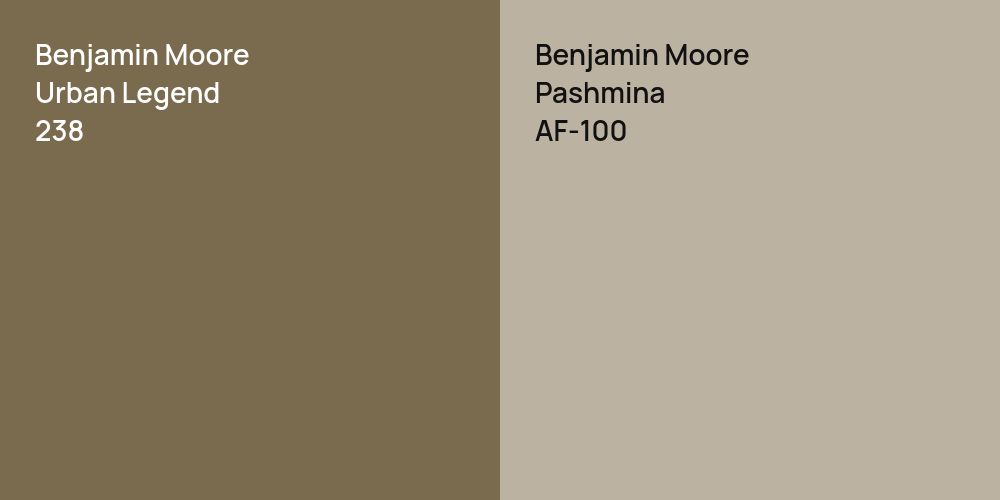 Benjamin Moore Urban Legend vs. Benjamin Moore Pashmina