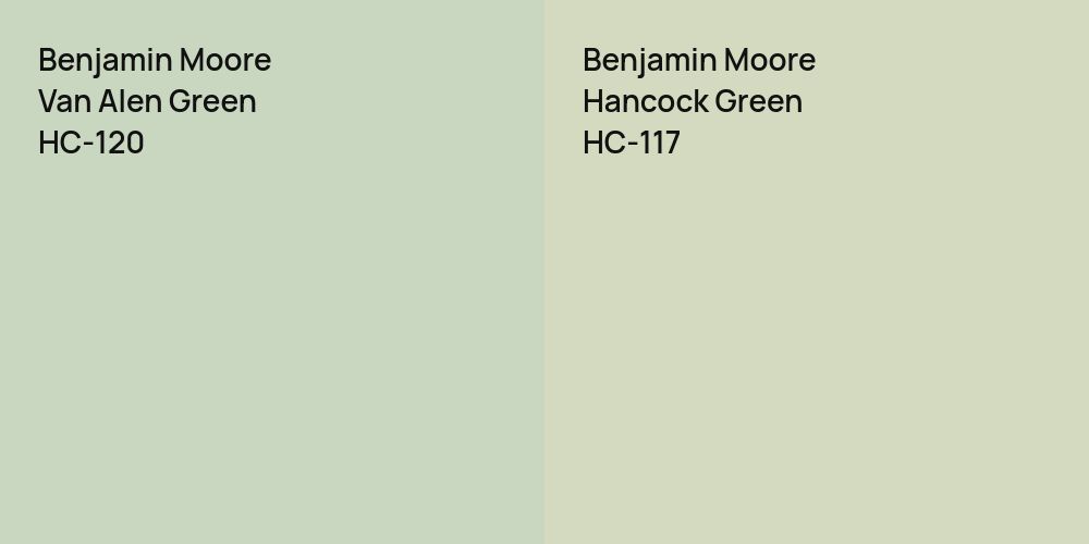 Benjamin Moore Van Alen Green vs. Benjamin Moore Hancock Green