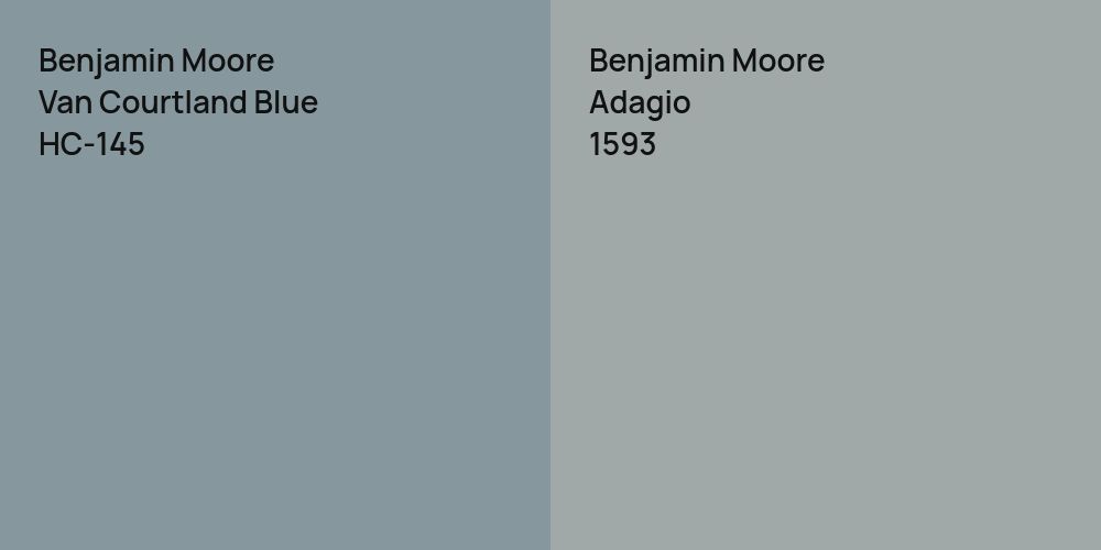 Benjamin Moore Van Courtland Blue vs. Benjamin Moore Adagio