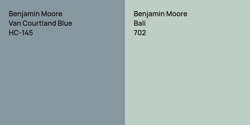 Benjamin Moore Van Courtland Blue vs. Benjamin Moore Bali