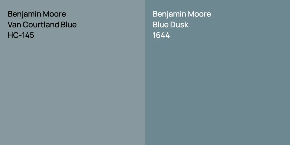 Benjamin Moore Van Courtland Blue vs. Benjamin Moore Blue Dusk