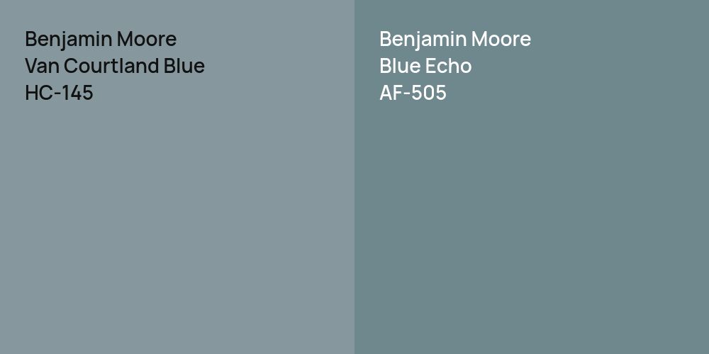 Benjamin Moore Van Courtland Blue vs. Benjamin Moore Blue Echo