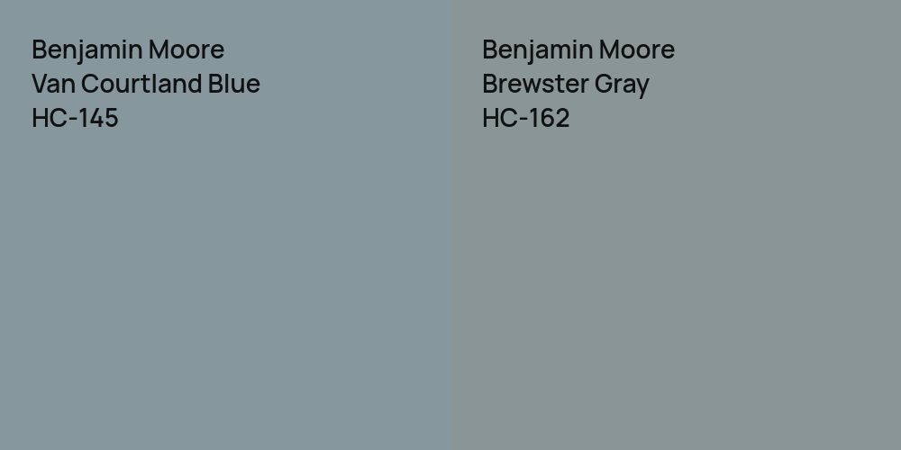 Benjamin Moore Van Courtland Blue vs. Benjamin Moore Brewster Gray