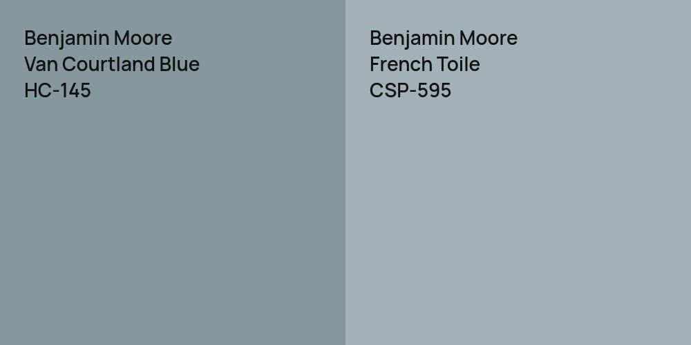 Benjamin Moore Van Courtland Blue vs. Benjamin Moore French Toile