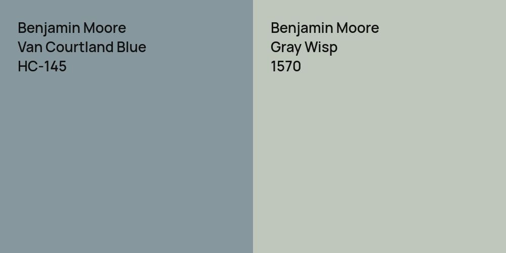 Benjamin Moore Van Courtland Blue vs. Benjamin Moore Gray Wisp