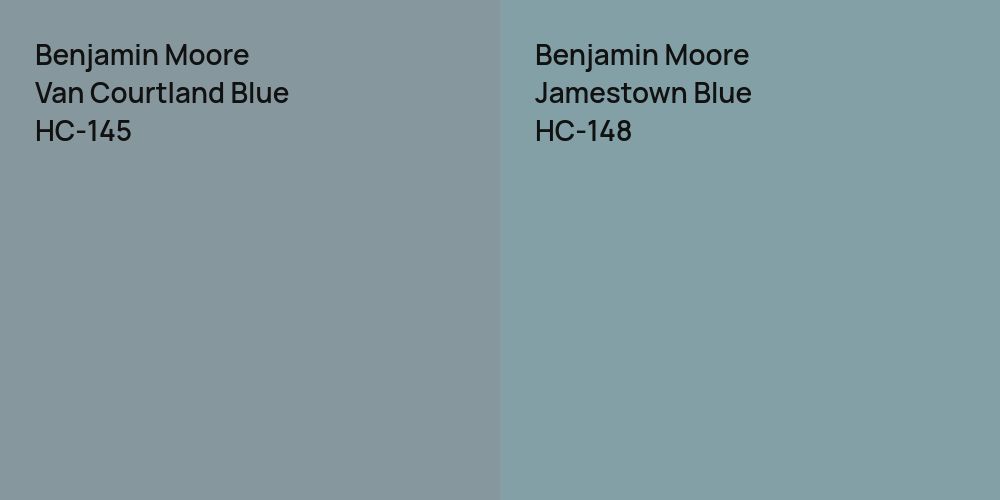 Benjamin Moore Van Courtland Blue vs. Benjamin Moore Jamestown Blue