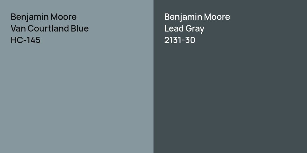 Benjamin Moore Van Courtland Blue vs. Benjamin Moore Lead Gray