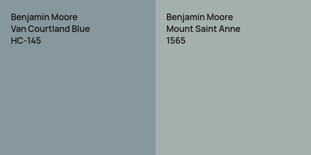 Benjamin Moore Van Courtland Blue vs. Benjamin Moore Mount Saint Anne