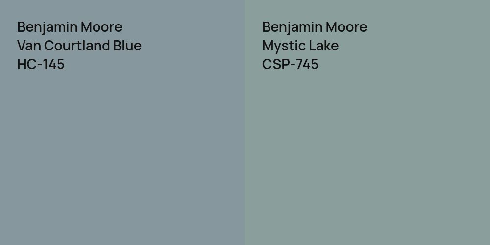 Benjamin Moore Van Courtland Blue vs. Benjamin Moore Mystic Lake