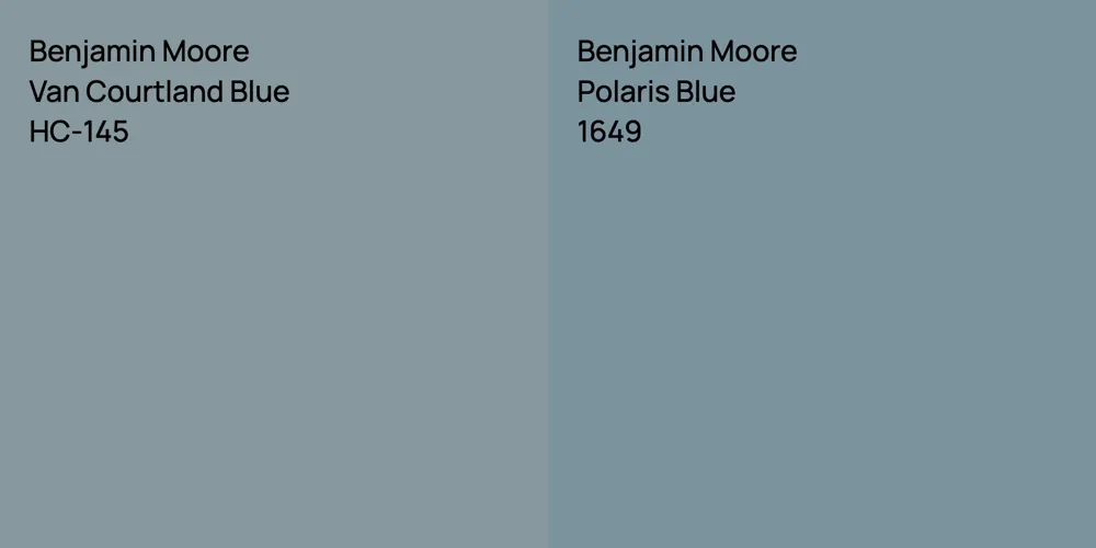 Benjamin Moore Van Courtland Blue vs. Benjamin Moore Polaris Blue