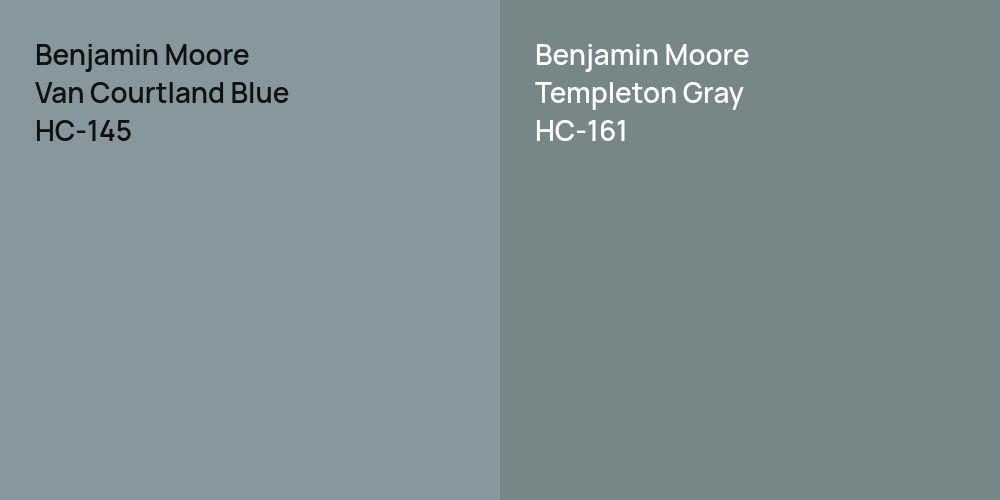 Benjamin Moore Van Courtland Blue vs. Benjamin Moore Templeton Gray