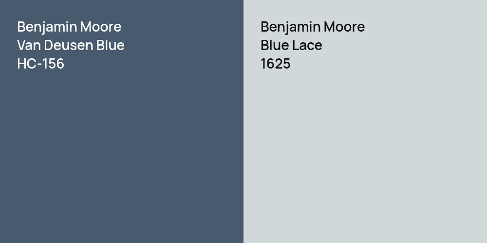 Benjamin Moore Van Deusen Blue vs. Benjamin Moore Blue Lace