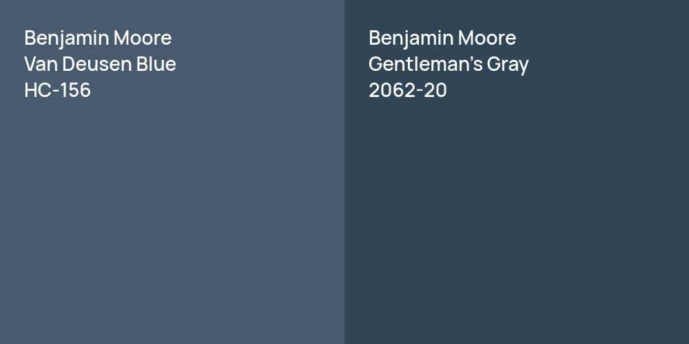 Benjamin Moore Van Deusen Blue vs. Benjamin Moore Gentleman's Gray