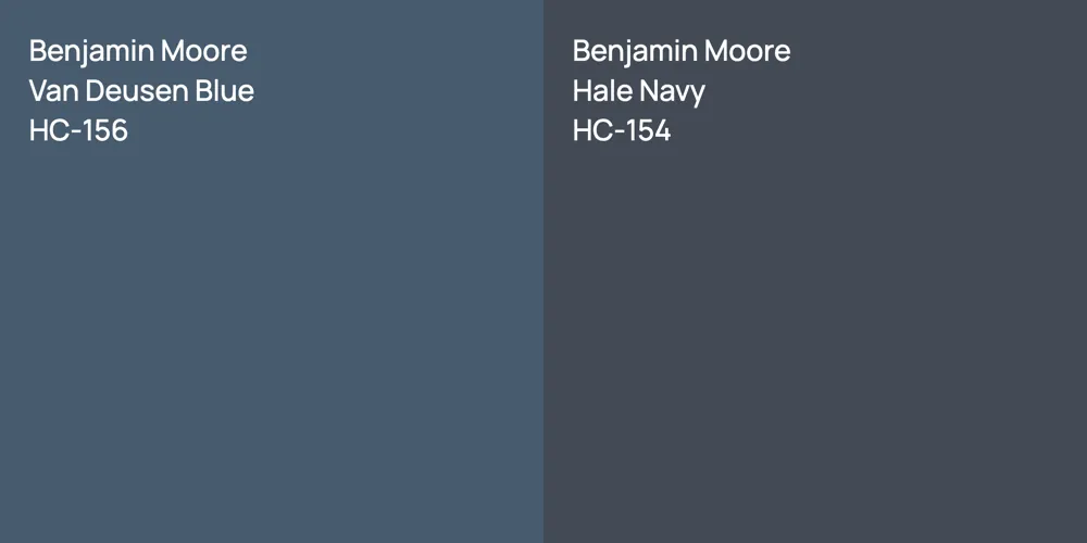 Benjamin Moore Van Deusen Blue vs. Benjamin Moore Hale Navy