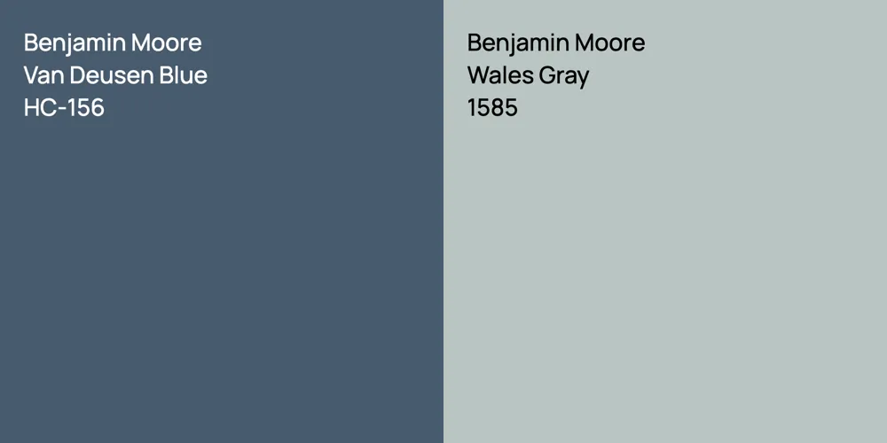 Benjamin Moore Van Deusen Blue vs. Benjamin Moore Wales Gray