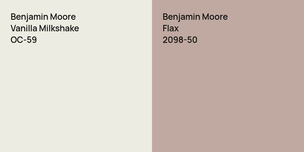 Benjamin Moore Vanilla Milkshake vs. Benjamin Moore Flax