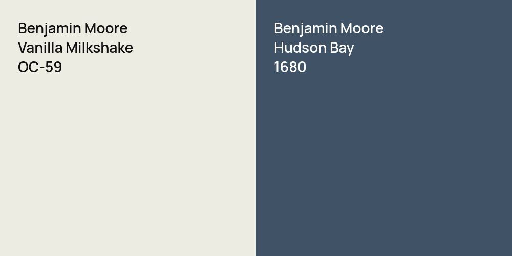 Benjamin Moore Vanilla Milkshake vs. Benjamin Moore Hudson Bay