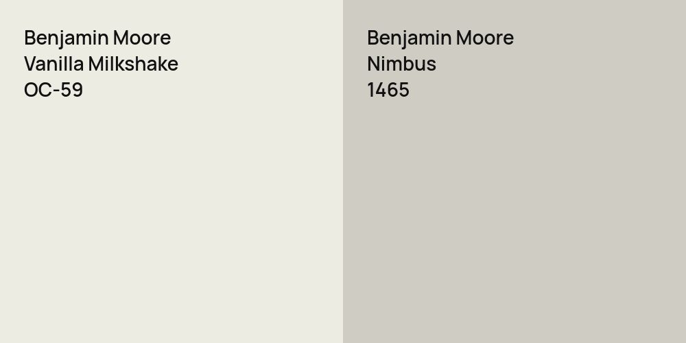 Benjamin Moore Vanilla Milkshake vs. Benjamin Moore Nimbus