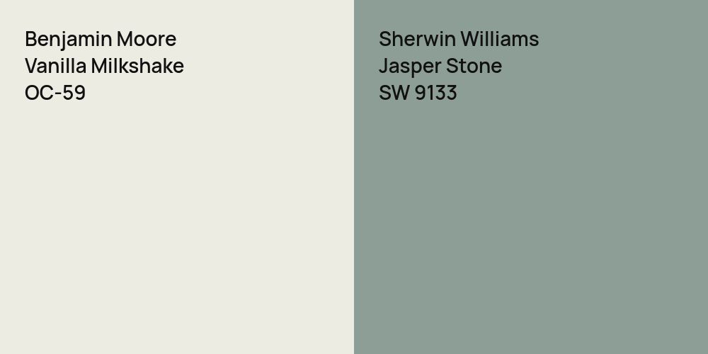 Benjamin Moore Vanilla Milkshake vs. Sherwin Williams Jasper Stone