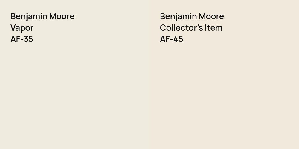 Benjamin Moore Vapor vs. Benjamin Moore Collector's Item