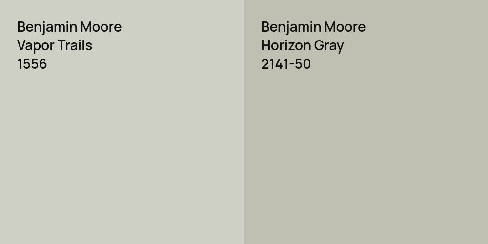 Benjamin Moore Vapor Trails vs. Benjamin Moore Horizon Gray