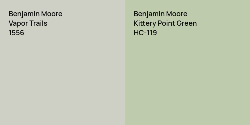 Benjamin Moore Vapor Trails vs. Benjamin Moore Kittery Point Green