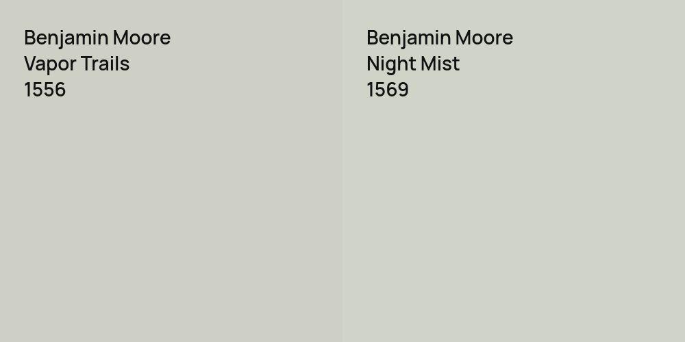 Benjamin Moore Vapor Trails vs. Benjamin Moore Night Mist